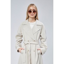 Bolivente Kadın Oversize Astarlı Trençkot