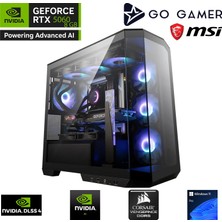 Go Gamer GA753DP Amd Ryzen 7 7700 / 128GB Ddr5 6000MHZ / 2tb Nvme SSD 6000-5000MB-SN / Rtx 5060 / 240MM Sıvı Soğutma / Msı 27" 180Hz. / Windows 11 Pro Masaüstü Bilgisayar