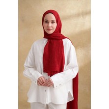 Kırmızı Armanda Müslin Şal 3351