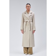 Kadın Kol Düğme Detaylı Regular Astarlı Kaban