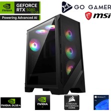 Go Gamer GA1465 AMD Ryzen 9 7900 / 32GB DDR5 5600MHz / 2TB NVMe m.2 SSD / RTX 5080 16GB / 240mm Sıvı Soğutma / AMD Gaming Paket