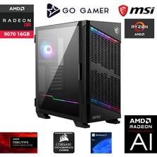 Go Gamer GA1661K AMD Ryzen 9 7950X / 32GB DDR5 5600MHz / 2TB NVMe m.2 SSD / RX 9070 16GB / 240mm Sıvı Soğutma / AMD Gaming Paket