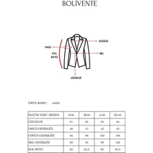 Bolivente Ekru Regular Astarlı Kruvaze Kapama Dokuma Blazer Ceket