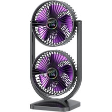 Masaüstü Vantilatör 3 Hız Ayarlı Kademeli Turbo Fan USB Şarj Edilebilir Bataryalı Ofis /ev Tipi 360°