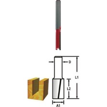 Topshop TH14520 3/8*12MM Kanal Açma Freze Bıçağı 5’li