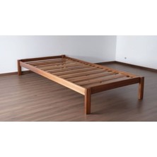 Doğal Masif Ahşap Butik Karyola Ceviz Renk Başlıksız 100X200 cm