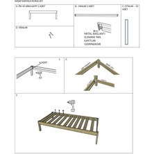 Doğal Masif Ahşap Butik Karyola Naturel Başlıksız 90X190 cm
