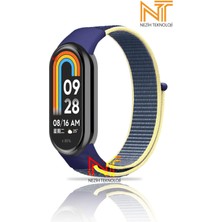 Xiaomi Mi Band 8 / 9 / 10 Uyumlu Hasır Kumaş Tasarım Renkli Spor Kordon / Kayış

