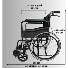 Standart Frenli Tekerlekli Sandalye Yüksek Kalite Standart Tekerlekli Sandalye