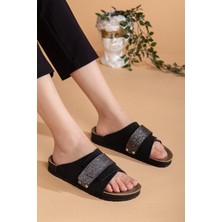 Kadın Comfort Esnek Ayarlanabilir Pırlanta Cırt Şık Anatomik Outdoor Rahat Günlük Sandalet Terlik