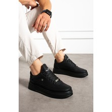 Erkek Sneaker Günlük Spor Ayakkabı Yüksek Taban Siyah- Rahat Tasarım X7