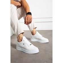 Erkek Sneaker Günlük Spor Ayakkabı Yüksek Taban Beyaz- Rahat Tasarım X7