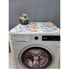 Başak Ev Tekstili Gri Desenli Duck Kumaş Çamaşır ve Kurutma Makinesi Örtüsü 120X60CM