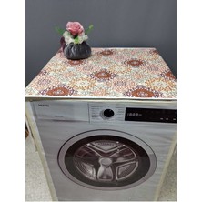 Başak Ev Tekstili Renkli Desenli Duck Kumaş Çamaşır ve Kurutma Makinesi Örtüsü 120X60CM