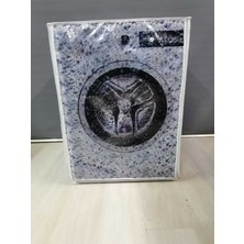 Başak Ev Tekstili Damla Desenli Fermuarlı Çamaşır ve Kurutma Makinesi Örtüsü