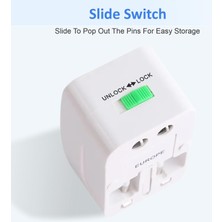 Derwell +150 Ülke Abd Ingiltere Ab Dönüştürücü International Travel Adapter Uluslararası Fiş Adaptörü Dünya Seyahat Ac Güç Şarj Adaptörü