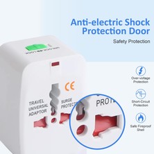 Derwell +150 Ülke Abd Ingiltere Ab Dönüştürücü International Travel Adapter Uluslararası Fiş Adaptörü Dünya Seyahat Ac Güç Şarj Adaptörü