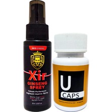 U Caps Xir 3xeffect Spray 60 ml Erkeğe Özel Karışım Sprey - 1  Adet U Caps Erkeklere Özel 15’li Kapsül