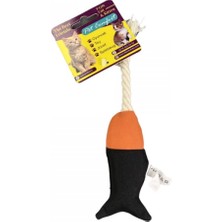 Ipli Balık Kedi Oyuncağı, Su Geçirmez, Lacivert-Turuncu, Ø6cm, 24CM