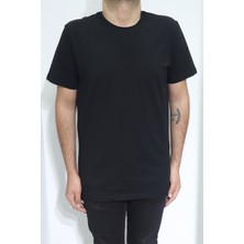 Santa Fistan Store Erkek Düz Spor Kesim Rahat Kalıp Bisiklet Yaka T-Shirt