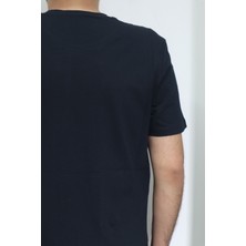 Santa Fistan Store Erkek Düz Spor Kesim Rahat Kalıp Bisiklet Yaka T-Shirt