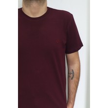 Santa Fistan Store Erkek Düz Spor Kesim Normal Kalıp Bisiklet Yaka T-Shirt