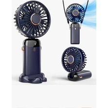 Tatlı Sebep Mini Klima LED Göstergeli Şarjlı El Fanı Vantilatör 5 Kademeli Hız Serinletici Fan