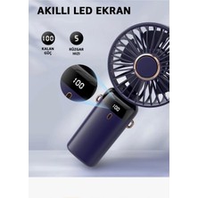 Tatlı Sebep Mini Klima LED Göstergeli Şarjlı El Fanı Vantilatör 5 Kademeli Hız Serinletici Fan
