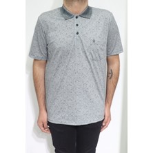 Santa Fistan Store Erkek Desenli Klasik Kesim Rahat Kalıp Tek Cepli Polo Yaka T-Shirt