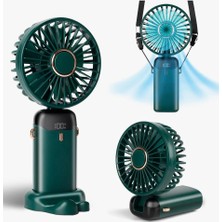 Tatlı Sebep Mini Klima LED Göstergeli Şarjlı El Fanı Vantilatör 5 Kademeli Hız Serinletici Fan