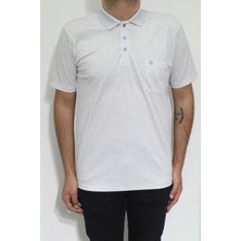 Santa Fistan Store Erkek Desenli Klasik Kesim Rahat Kalıp Tek Cepli Polo Yaka T-Shirt