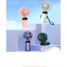 Tatlı Sebep Mini Klima LED Göstergeli Şarjlı El Fanı Vantilatör 5 Kademeli Hız Serinletici Fan