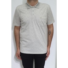 Santa Fistan Store Erkek Desenli Klasik Kesim Rahat Kalıp Tek Cepli Polo Yaka T-Shirt