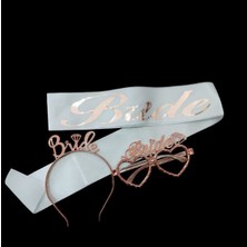 Bride Plastik Taç Gözlük ve Kuşak Seti Bride Bekarlığa Veda Partisi