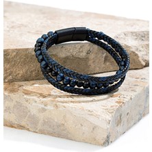 Pierre Cardin Erkek Lacivert Deri Bileklik 50318499-200