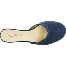 Lacivert Keten Kumaş Barefoot Terlik