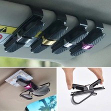 Büro Ev Ofis Arabası Için 2ADET Araç Içi Gözlük Kart Takmalık Oto Güneşlik Aparatı