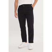 %100 Pamuk Slim Fit Dar Kesim Beli Bağlamalı Yan Cepli Pantolon