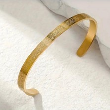 Lisbond Ayetel Kürsi Bileklik Paslanmaz Gold Çelik Ayarlanabilir Erkek/kadın Hediye Paketi Şeklinde Gönderilir