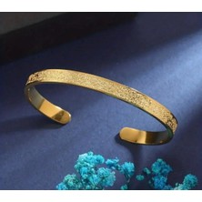 Lisbond Ayetel Kürsi Bileklik Paslanmaz Gold Çelik Ayarlanabilir Erkek/kadın Hediye Paketi Şeklinde Gönderilir