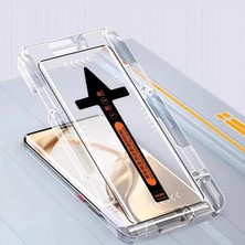 Samsung Galaxy S21 Ultra Zebana Kolay Takma Aparatlı Kavisli Cam Ekran Koruyucu Şeffaf