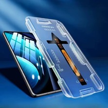 Samsung Galaxy S23 Ultra Zebana Kolay Takma Aparatlı Kavisli Hayalet Cam Ekran Koruyucu Siyah