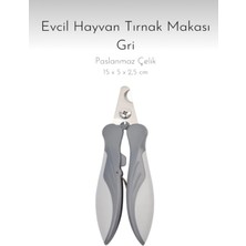 Gri Paslanmaz Çelik Evcil Hayvan Tırnak Makası