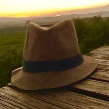 Fedora Hasır Şapka Kahve