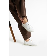 Getcho Banas Kadın  Deri Beyaz Günlük Ayakkabı