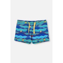 Sax Mavi Erkek Çocukyelken Desenli Deniz Şortu
