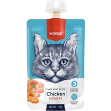 Wanpy Taze Tavuklu & Havuçlu Kedi Et Ezmesi 90 Gr. x 3 Adet