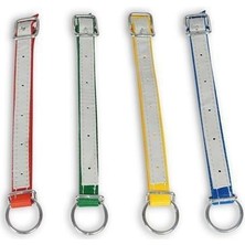 Melasty Küçükbaş Boyun Kayışı Delikli Derili (Sarı - 60 Cm)