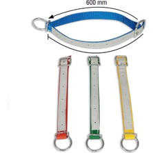 Melasty Küçükbaş Boyun Kayışı Delikli Derili (Sarı - 60 Cm)