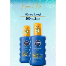 Nivea Koruma & Nem 200 ml 50 Faktör Güneş Spreyi 2 Adet